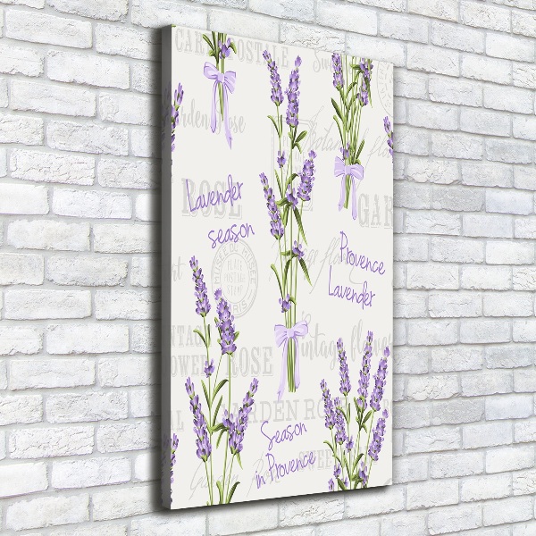 Quadro foto su tela verticale Lavanda