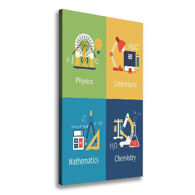 Quadro su tela canvas verticale Materie scolastiche