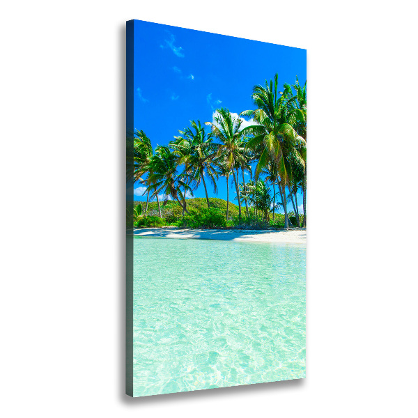 Quadro foto su tela verticale Spiaggia tropicale