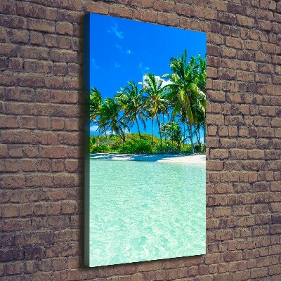 Quadro foto su tela verticale Spiaggia tropicale