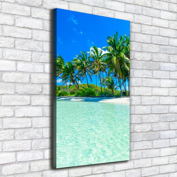 Quadro foto su tela verticale Spiaggia tropicale