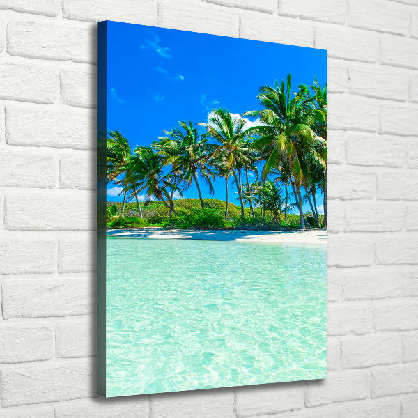 Quadro foto su tela verticale Spiaggia tropicale