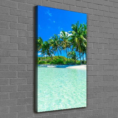 Quadro foto su tela verticale Spiaggia tropicale