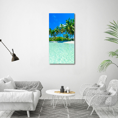 Quadro foto su tela verticale Spiaggia tropicale