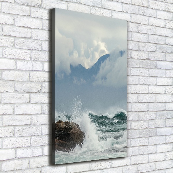 Quadro su tela canvas verticale Mare agitato