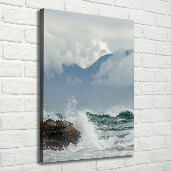 Quadro su tela canvas verticale Mare agitato