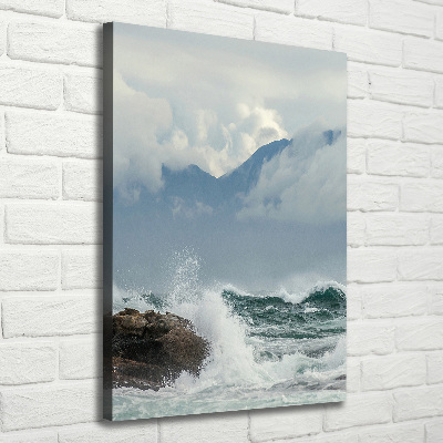 Quadro su tela canvas verticale Mare agitato