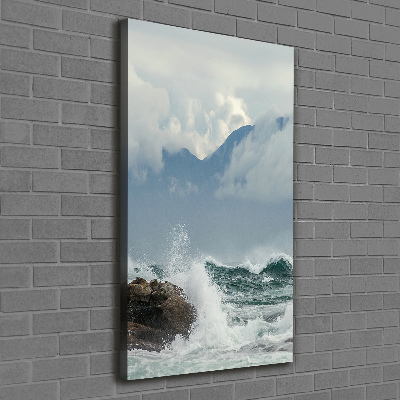 Quadro su tela canvas verticale Mare agitato