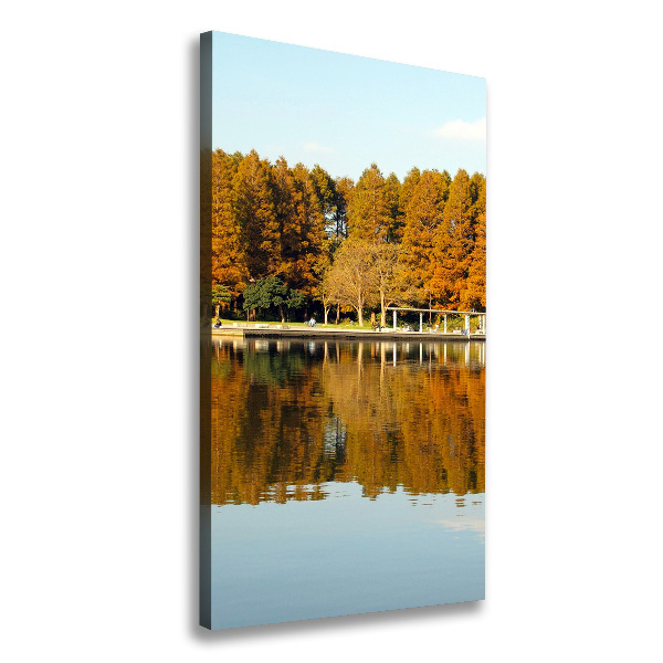 Stampa quadro su tela verticale Parco in autunno