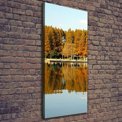 Stampa quadro su tela verticale Parco in autunno