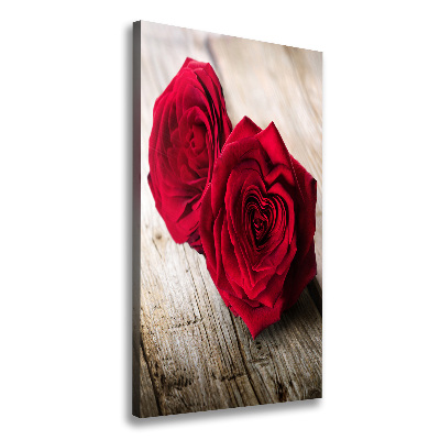 Quadro su tela canvas verticale Rose rosse