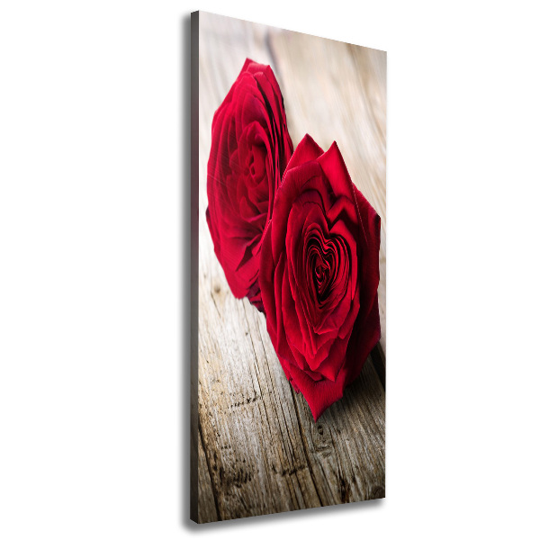 Quadro su tela canvas verticale Rose rosse