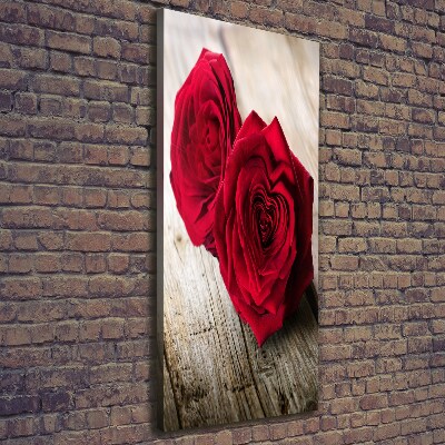 Quadro su tela canvas verticale Rose rosse