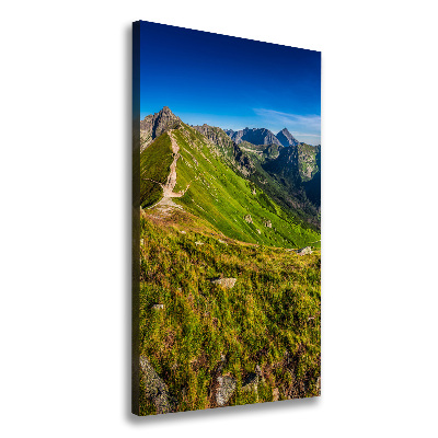 Quadro su tela canvas verticale Monti Tatra