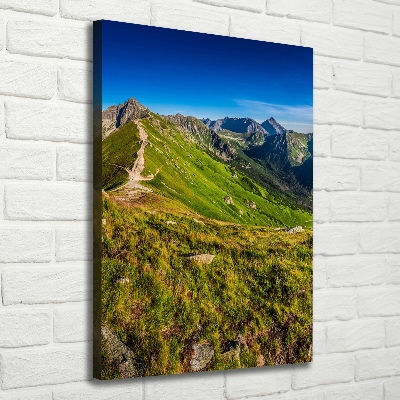 Quadro su tela canvas verticale Monti Tatra