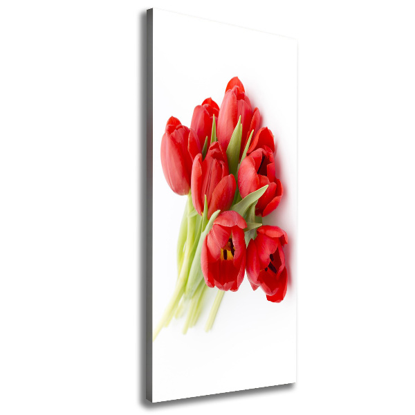 Quadro foto su tela verticale Fiore rosso