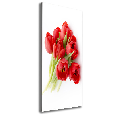 Quadro foto su tela verticale Fiore rosso