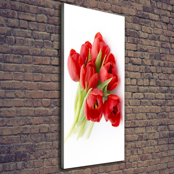 Quadro foto su tela verticale Fiore rosso