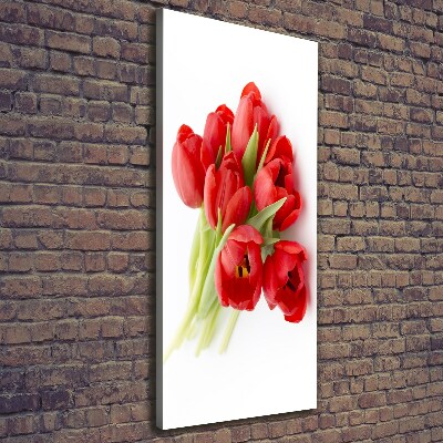 Quadro foto su tela verticale Fiore rosso