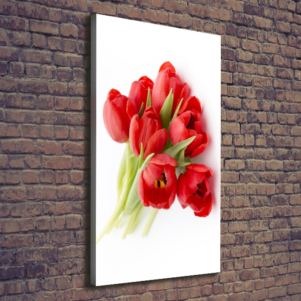 Quadro foto su tela verticale Fiore rosso
