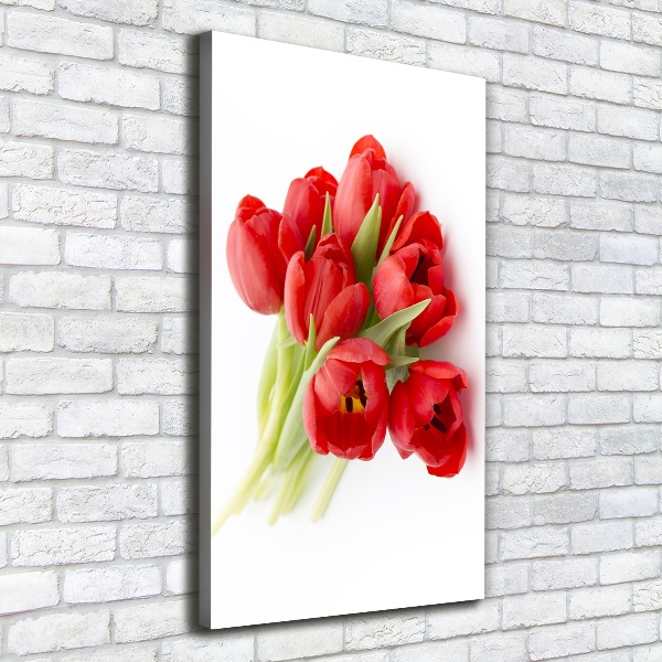 Quadro foto su tela verticale Fiore rosso