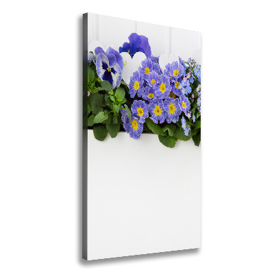Quadro foto su tela verticale Fiori viola