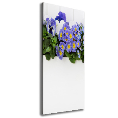 Quadro foto su tela verticale Fiori viola