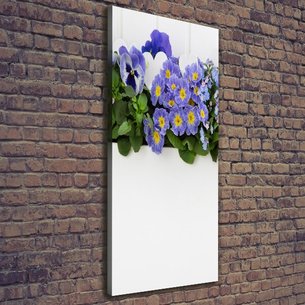 Quadro foto su tela verticale Fiori viola
