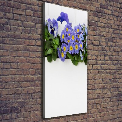 Quadro foto su tela verticale Fiori viola