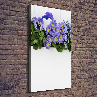 Quadro foto su tela verticale Fiori viola