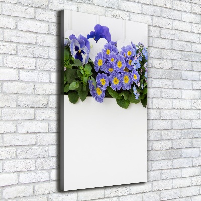 Quadro foto su tela verticale Fiori viola
