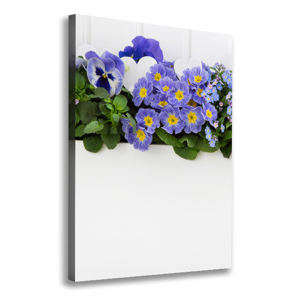 Quadro foto su tela verticale Fiori viola