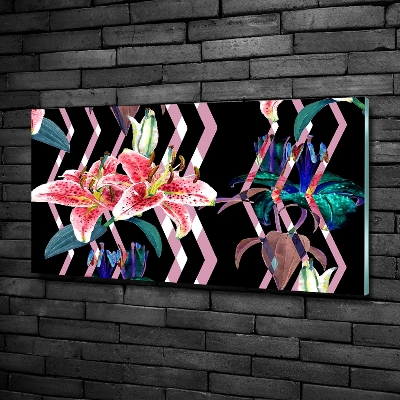Quadro su vetro Giglio tropicale