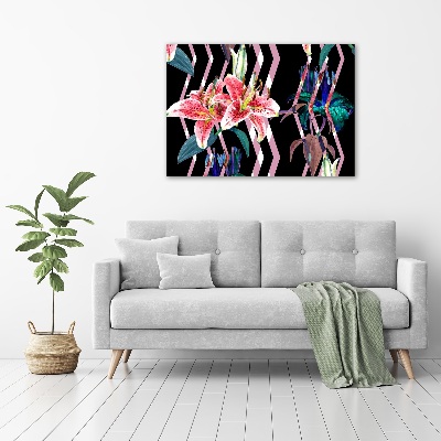 Quadro su vetro Giglio tropicale