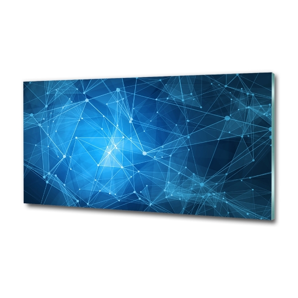 Quadro su vetro Linee blu