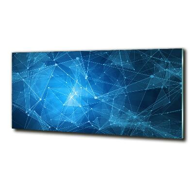 Quadro su vetro Linee blu
