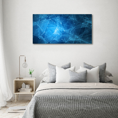 Quadro su vetro Linee blu
