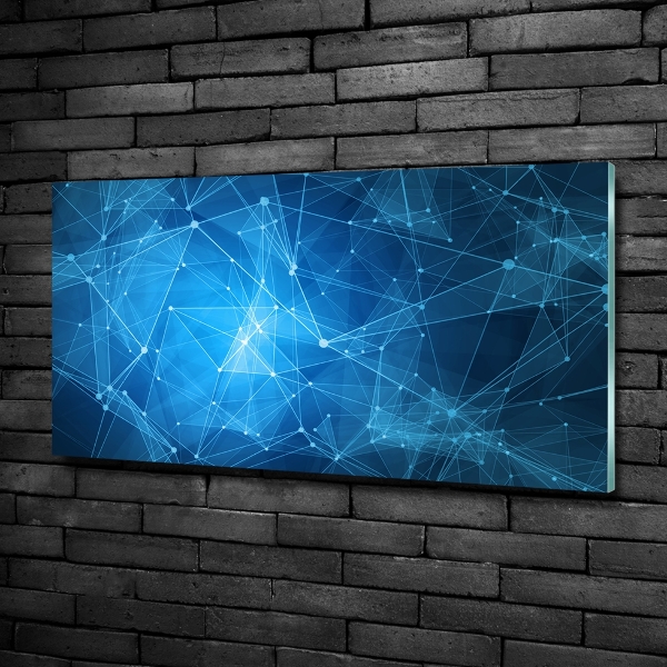 Quadro su vetro Linee blu