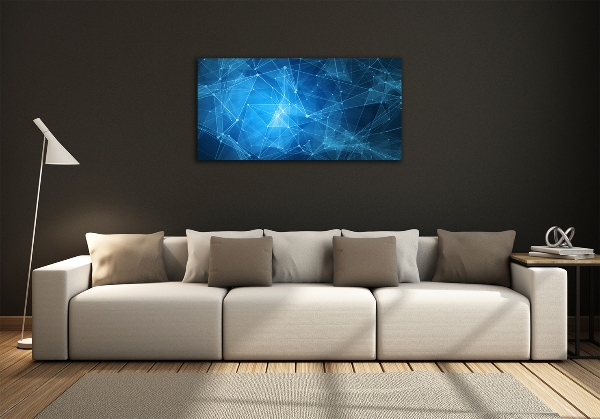 Quadro su vetro Linee blu