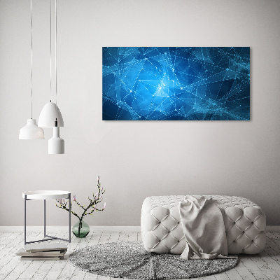 Quadro su vetro Linee blu
