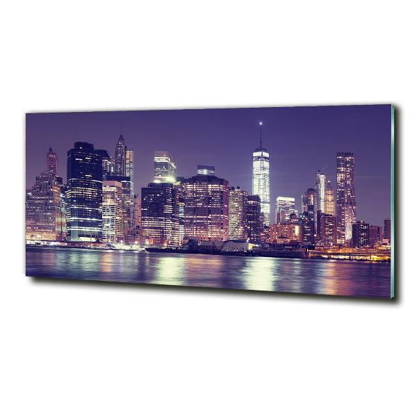 Quadro su vetro New York di notte