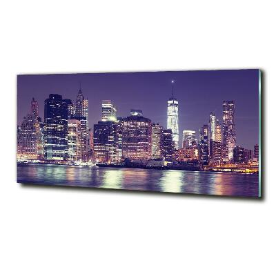Quadro su vetro New York di notte