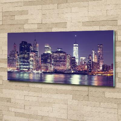 Quadro su vetro New York di notte