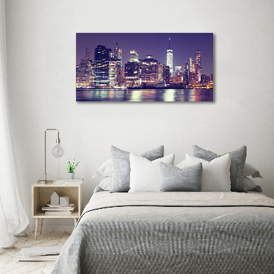 Quadro su vetro New York di notte