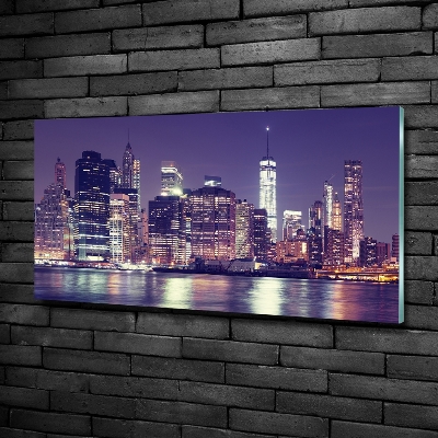 Quadro su vetro New York di notte