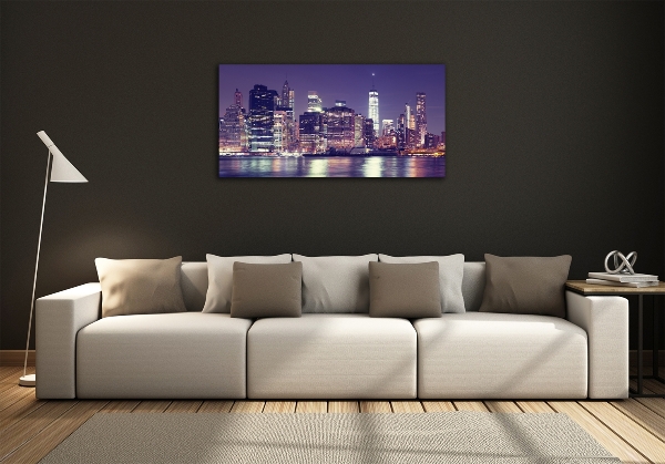 Quadro su vetro New York di notte