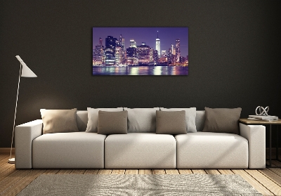 Quadro su vetro New York di notte