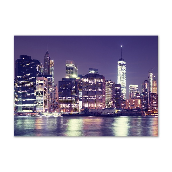 Quadro su vetro New York di notte