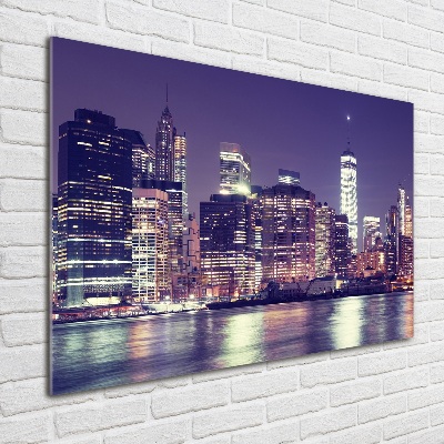Quadro su vetro New York di notte