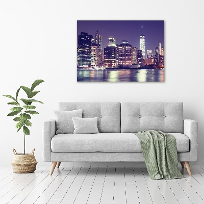 Quadro su vetro New York di notte